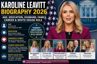 Karoline Leavitt Biography 2026 Age, Education, Husband, Family, Career & White House Role